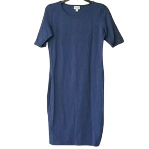 Lularoe Julia Womans Blue Short Sleeve‎ Dress Size Medium